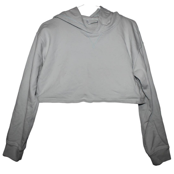 lululemon athletica Tops - Women's Lululemon Athletica Gray Cropped Sweater Hoodie Sweatshirt Size Small S